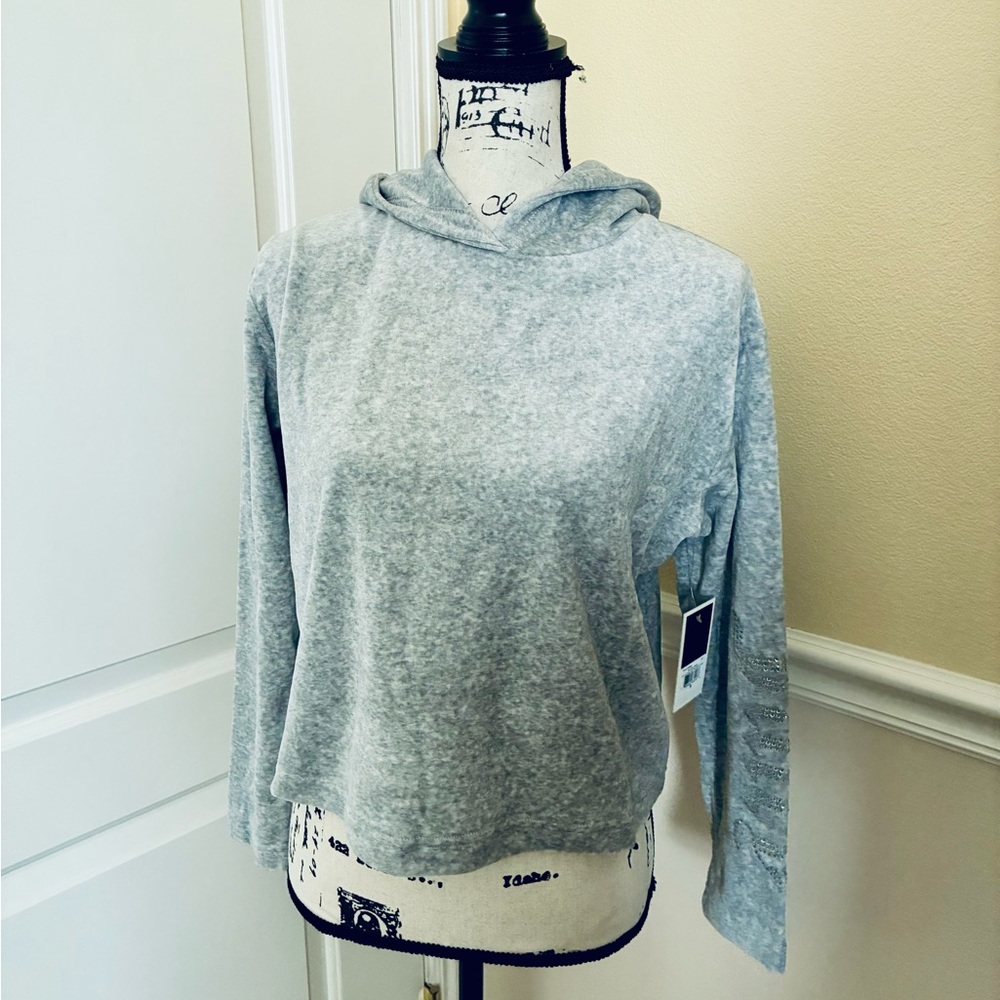 NWT juicy couture gothic Women's Grey Hooded Pullover Top size small